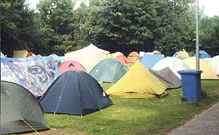 Typical European city campground