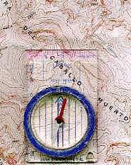 Silva System 7 compass and 1:24,000 topographical map.